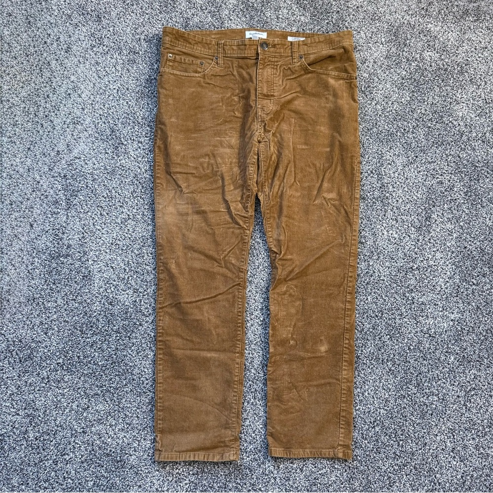 Goodfellow & Co Brown Corduroy Slim Fit Pants Straight-Leg 36X30